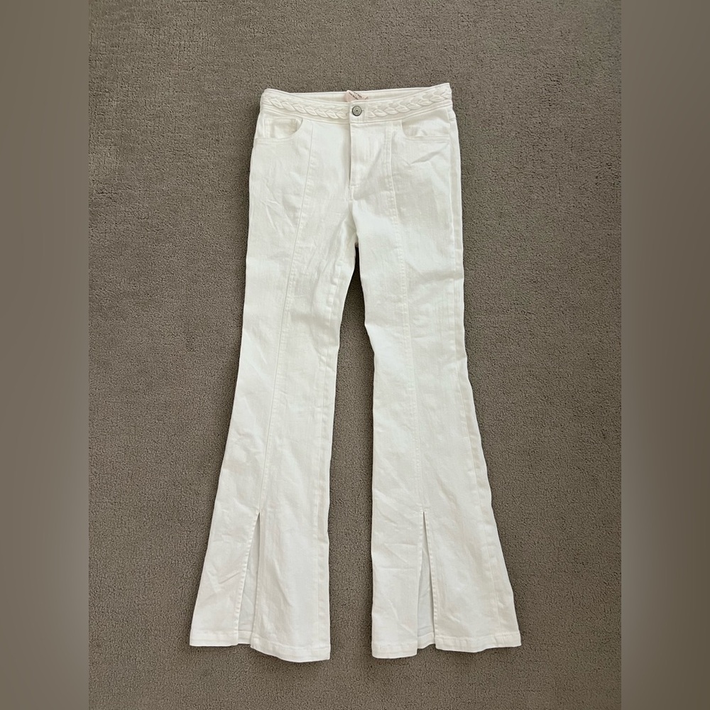 Cinq à Sept Ferna High Waisted Jeans with Braided Belt